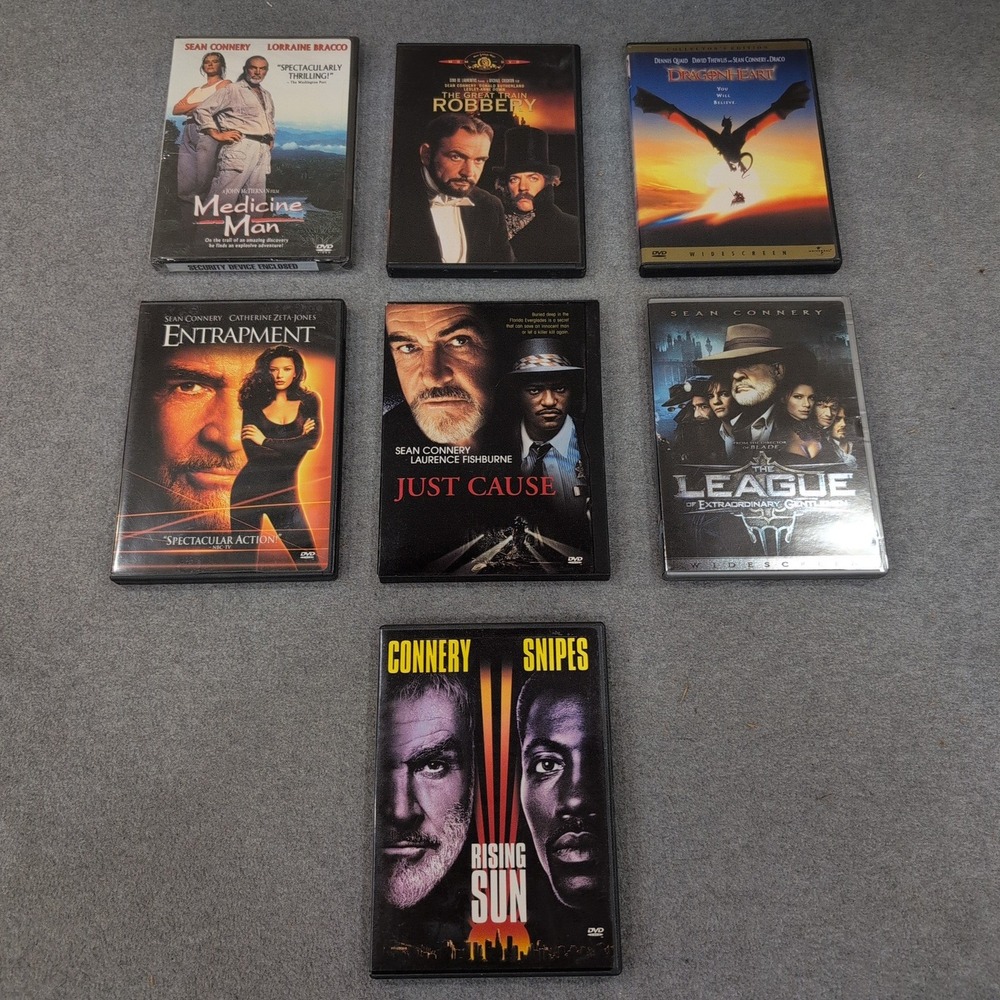 Sean Connery DVD Lot of 7 Entrapment Medicine Man League of Extraordinary Men VG - Picture 1 of 1